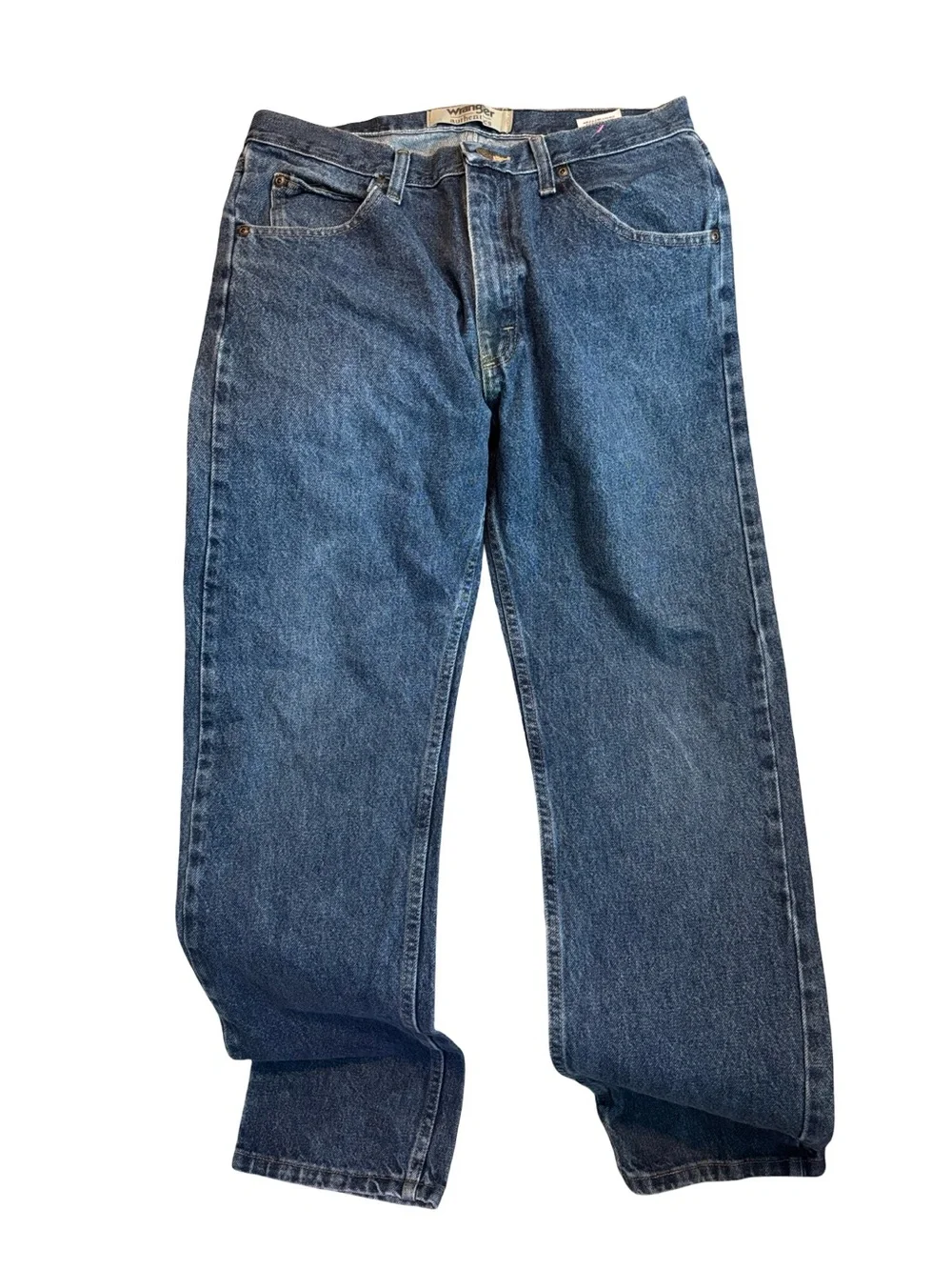 Wrangler Men's Straight-Leg Dark Blue Denim Jeans